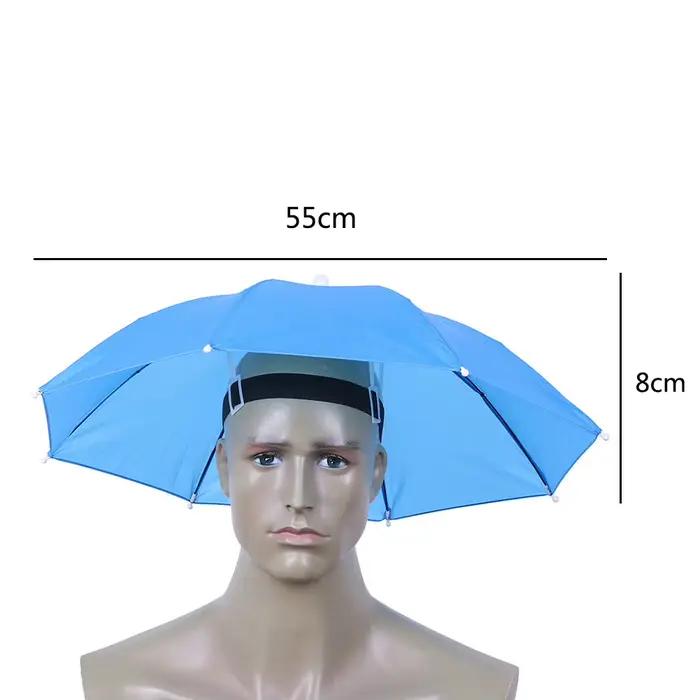 Chapeau de parapluie de pluie portable, vert armée, pliable, extérieur, pare-soleil, imperméable, ca