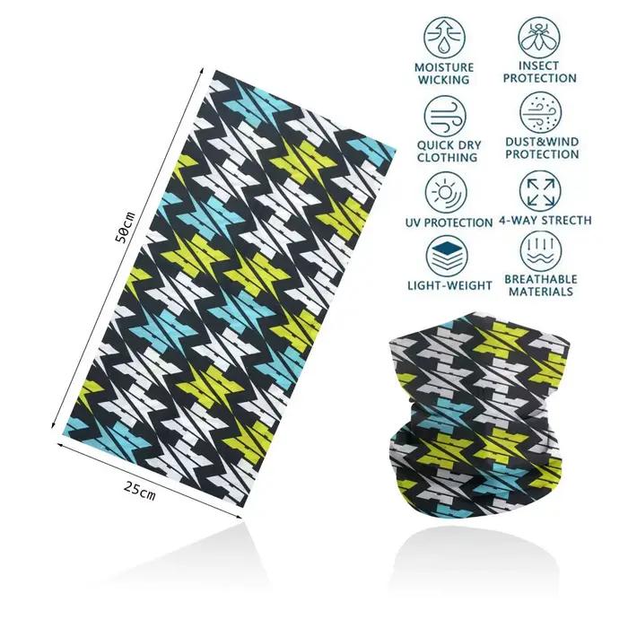 Tartan motif géométrique Bandanas randonnée bandeau pour hommes rayé cyclisme vélo Tube cache-cou fe