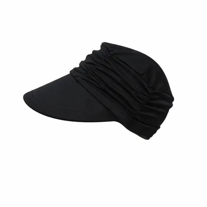 Casquette de soleil à large bord pour femme, protection UV, design plissé, visière rafraîchissante, 