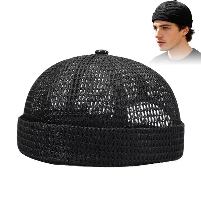 Casquette d'été en maille respirante ultra-légère, style Docker, ajustable, sans visière, style Hip 