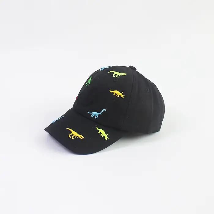 Casquette de Baseball avec Broderie de Dinosaure de Dessin Animé pour Bébé, Chapeau de Soleil Ajusta