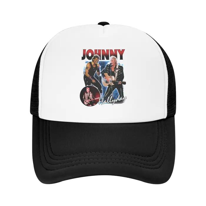 Casquette de camionneur classique unisexe Johnny Hallyday, casquette de baseball réglable pour adult