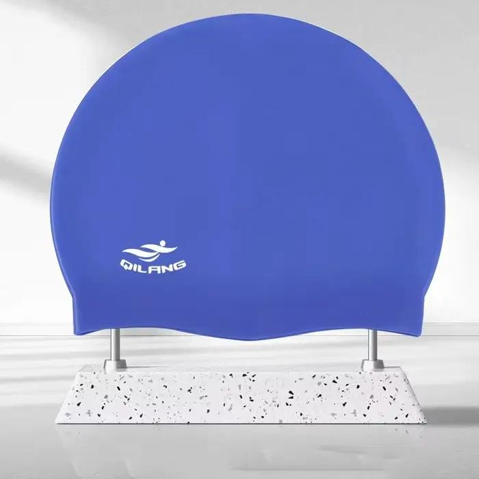 55g Silicone bonnet de bain hommes femmes piscine Sport nautique plongée bain cheveux longs imperméa