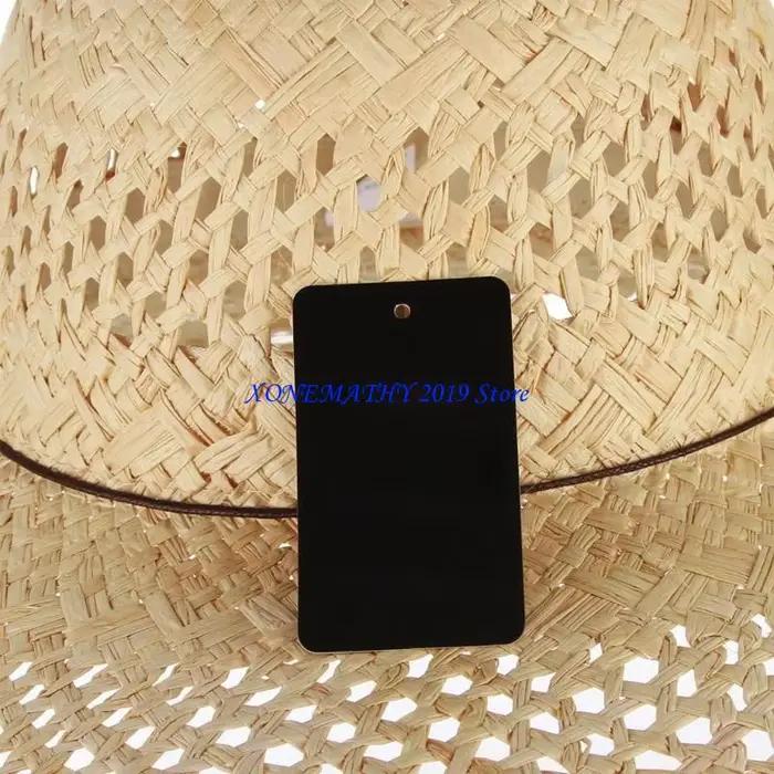 Chapeau paille tissé F42F, chapeau soleil plage ajouré, chapeau élégant à large bordure pour diverse