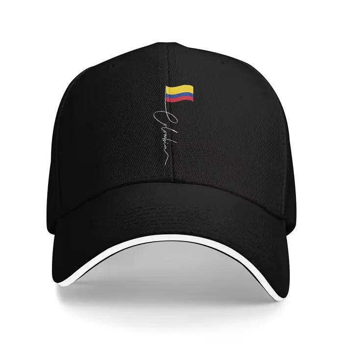 Casquette de baseball décontractée unisexe avec drapeau colombien, style signature, pour l'extérieur