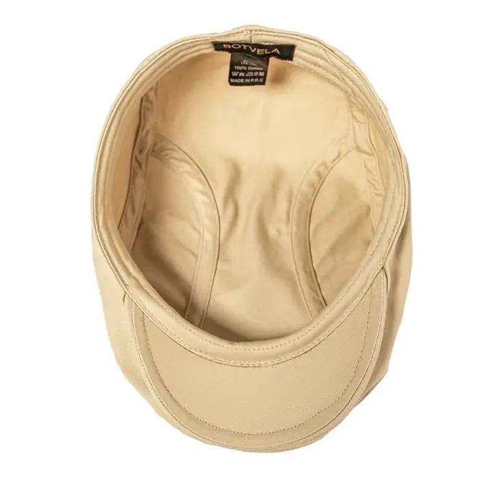 BOTVELA sergé nouvelle casquette plate hommes 100% coton lierre casquettes Golf boulanger garçon cha