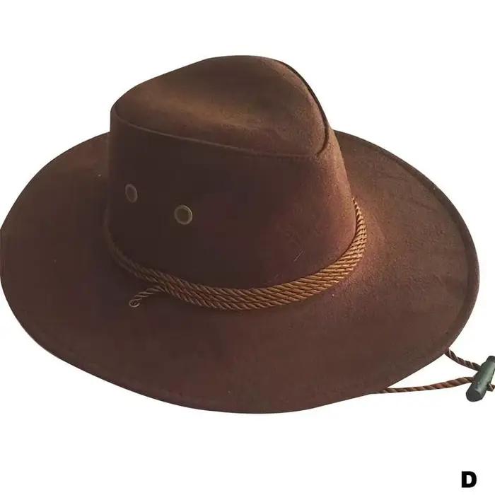 Chapeau de soleil de Cowboy en Faux cuir pour hommes et femmes, 1 pièce, casquette de cowboy occiden