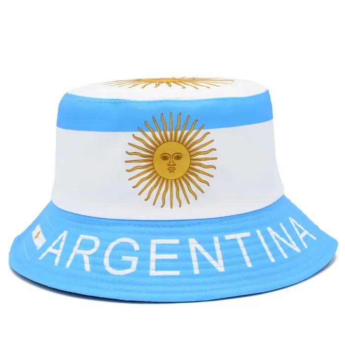 Chapeau Bob Réversible Drapeau Argentine pour Hommes et Femmes – Chapeau de Pêcheur Double Face à Ca