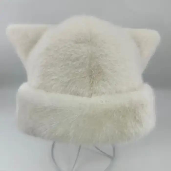Bonnet chaud avec oreilles de chat pour femme, confortable et élégant, coupe-vent, pour usage quotid