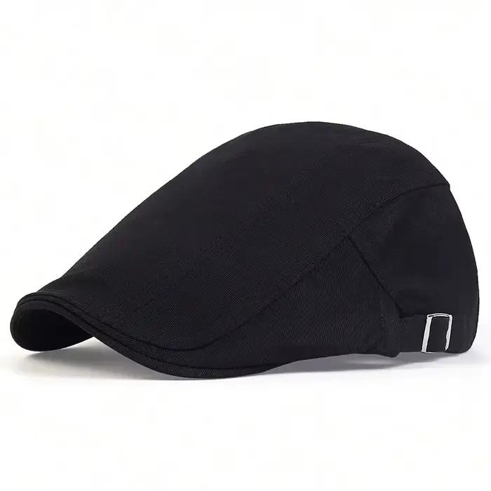 Bérets de couleur unie pour hommes, casquette de journal, chapeaux de peintre britannique Hip Hop, c
