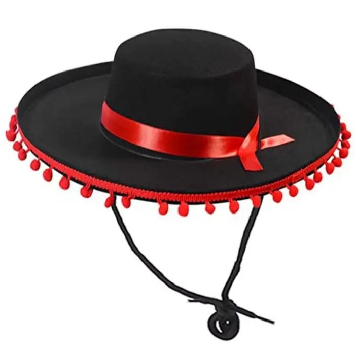 Fuzz Ball – chapeaux Sombrero mexicains à large bord, pour spectacle sur scène, Costumes de fête, da