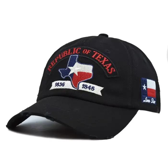 Casquette de baseball brodée République du Texas
