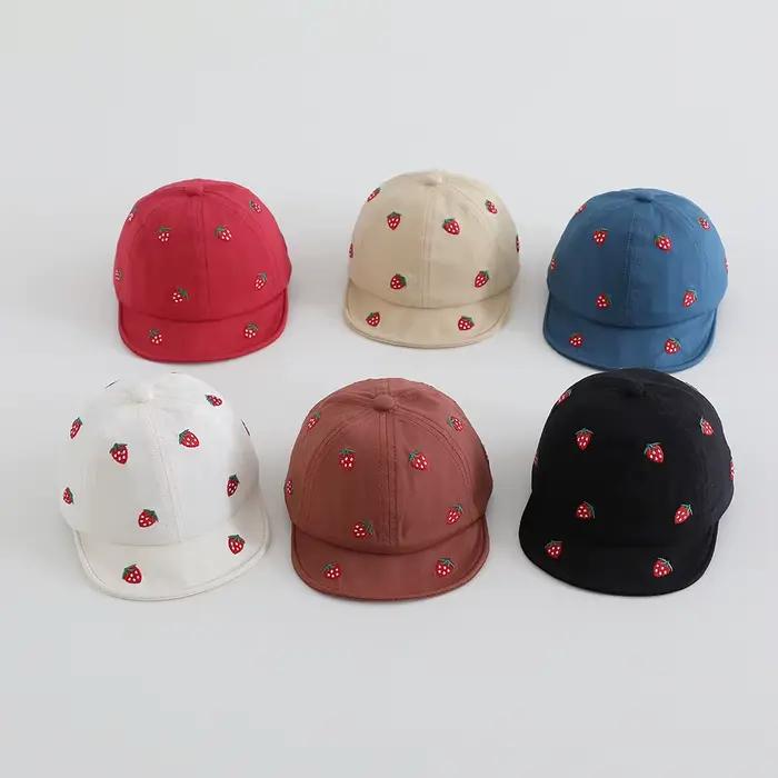 Casquettes de baseball souples à visière fine printemps-automne pour garçons et filles