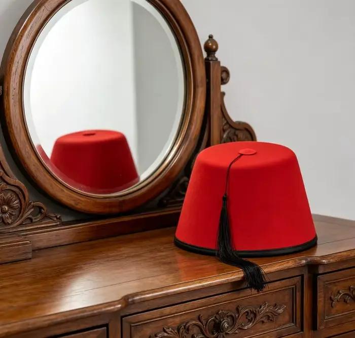 Chapeau Fez Tarboosh avec pompon