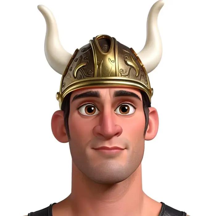 Casque Viking Médiéval en Corne de Buffle avec Design Classique pour Costumes d'Halloween