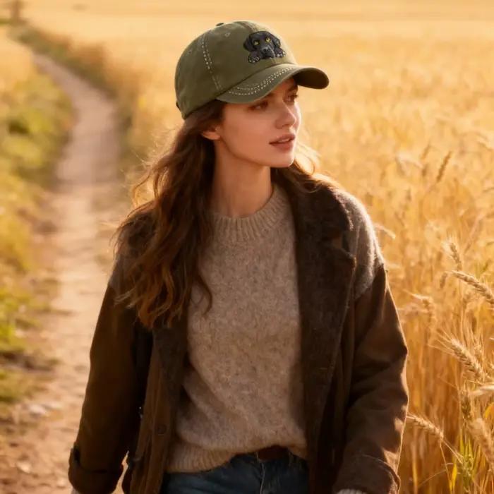 Casquette de baseball imprimée Labrador unisexe décontractée polyester réglable quatre saisons pour homme et femme style urbain casual occasionnels
