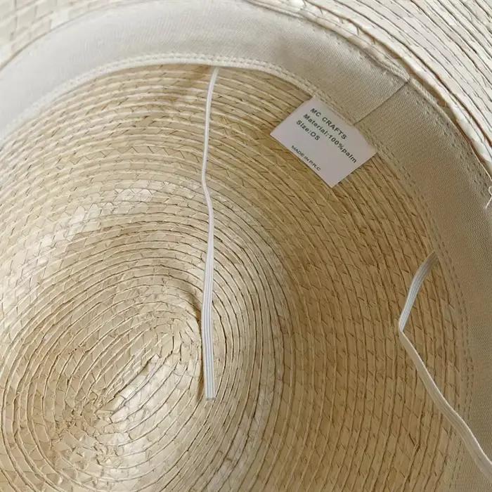 Chapeau Fedora Jazz en feuille de palmier pour femmes et hommes, protection solaire, style sportif, idéal pour l'été, la plage et les vacances