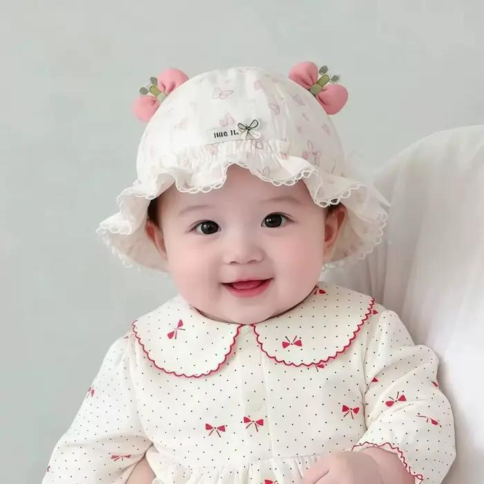 Chapeau de pêcheur fleuri pour bébés filles protection solaire automne été confortable élégant pour activités extérieures