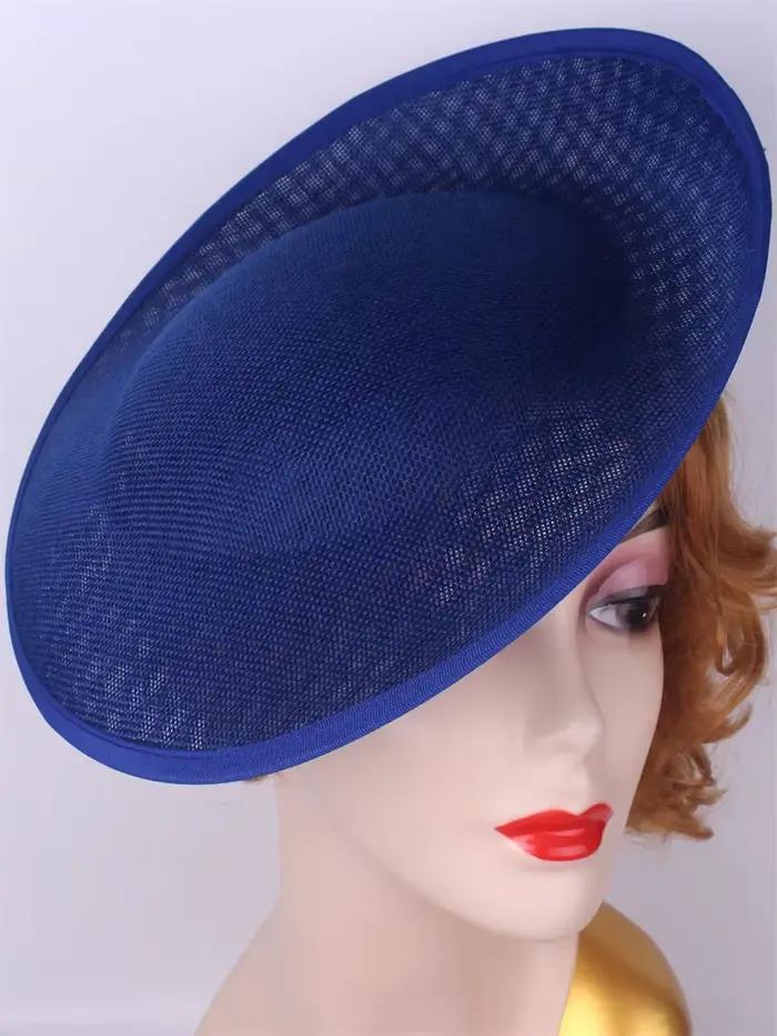 Fascinateur rond de 30cm pour femmes, élégant, mariage, performance, fédra, tricoter, polyester, fleur, adult women accessories