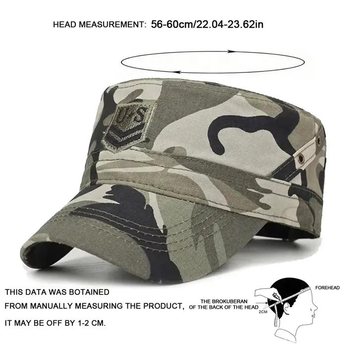 Casquette militaire brodée de lettres américaines