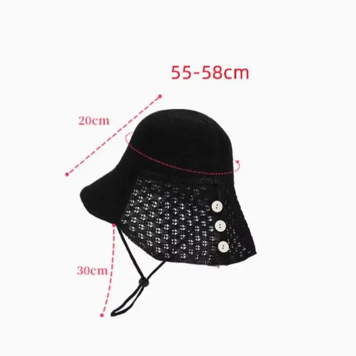 ☂ Chapeau de pêcheur ajouré tissé à la main