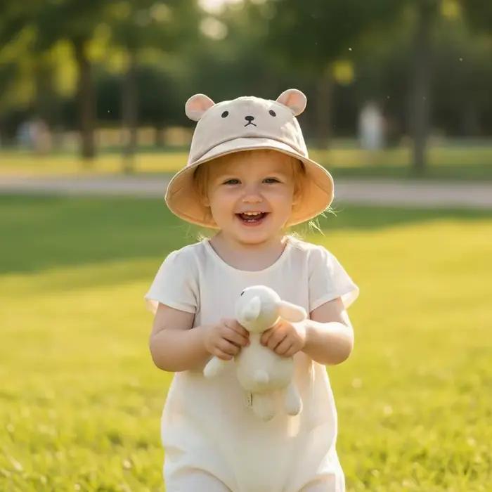 Chapeau seau ours super mignon pour bébé