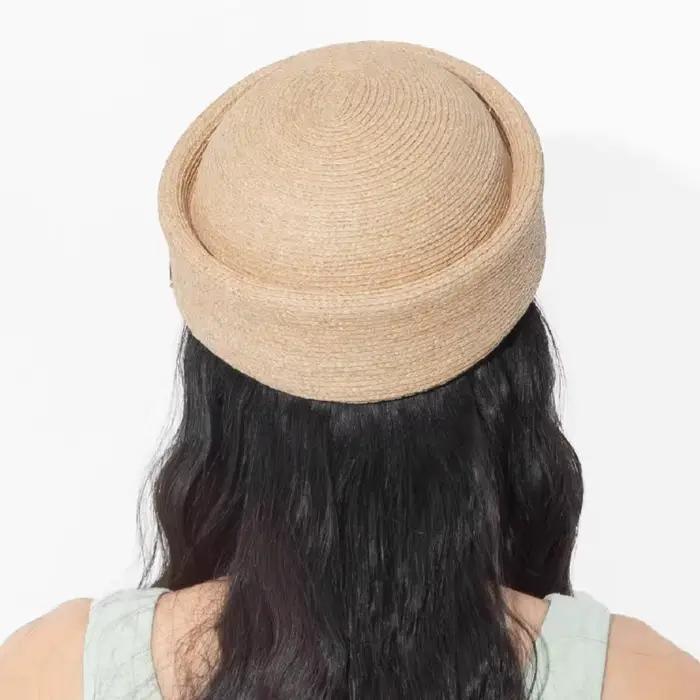 Chapeau Fedora Classique Français 100% Raphia Naturel pour Femme