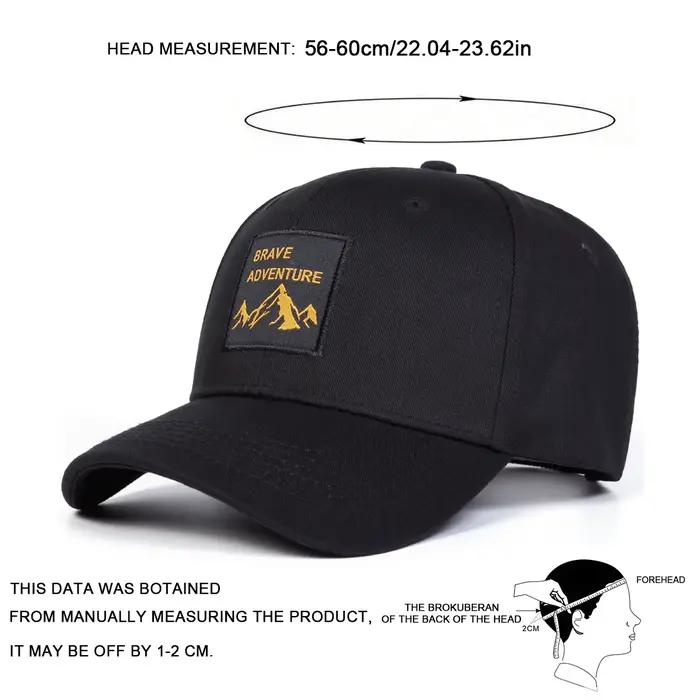 Casquettes de baseball unisexes BRAVE ADVENTURE avec broderie de lettres, chapeaux décontractés réglables pour le printemps et l'automne, chapeau de protection solaire, casquette de sport