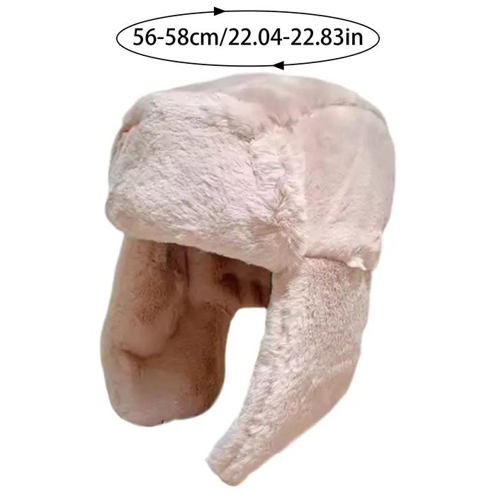 Chapeau d'équitation d'hiver en peluche douce