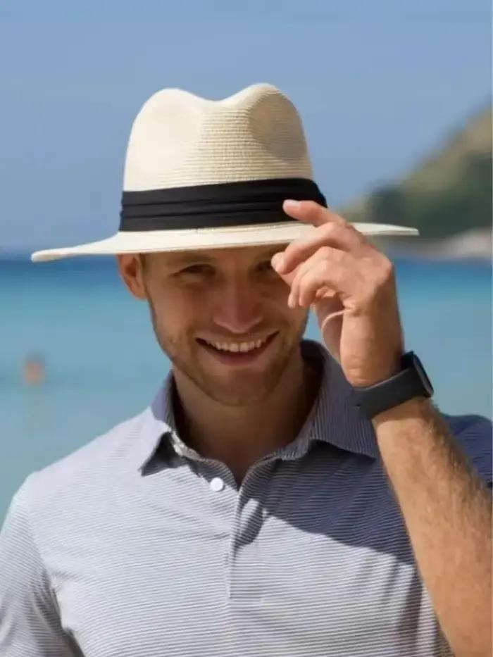 Chapeau de paille Panama 64 cm à large bord