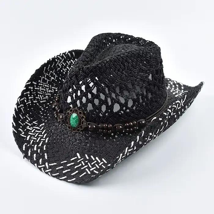 Chapeau de paille bohème d'été pour femmes et hommes