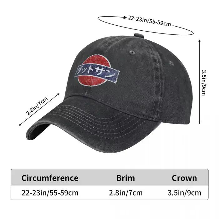 Casquette Datsun Vintage Design Rétro Style Novelty Unisexe Protection Solaire Coton Denim Imprimé Extérieur Quatre Saisons