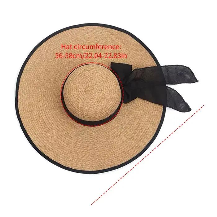 Chapeau de paille à large bord pour femmes