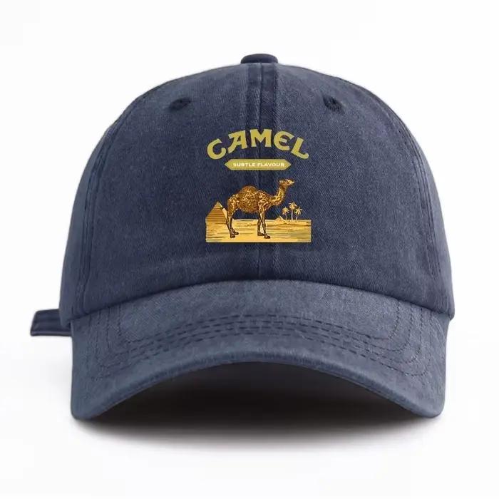 Casquette de Baseball délavée imprimée CAMEL