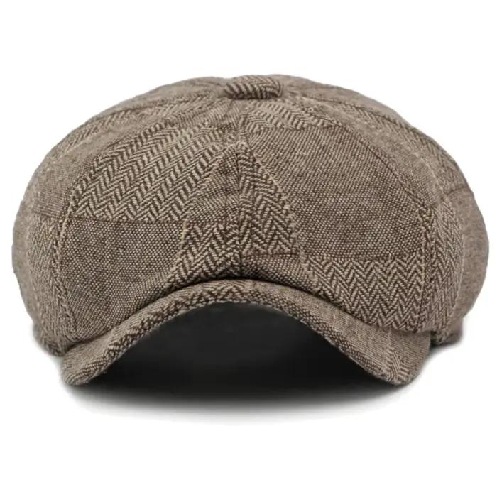 Casquette béret printemps automne casquettes pour hommes femmes Vintage Plaid