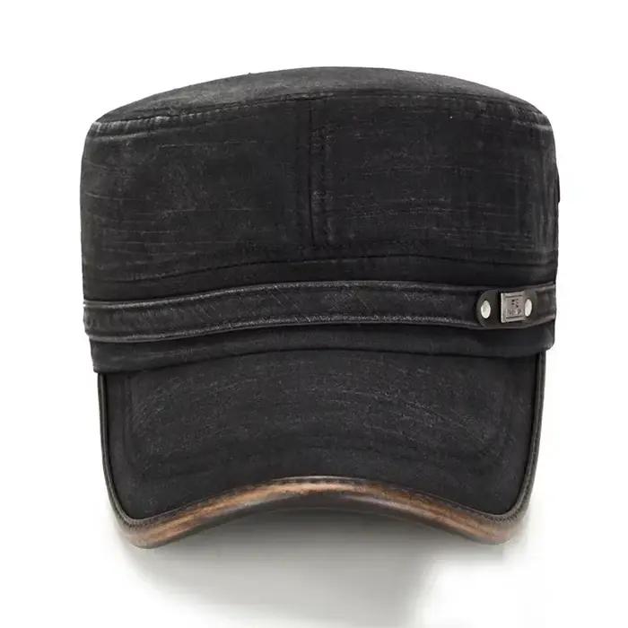 Casquette de cadet en coton délavé unisexe pour homme et femme style militaire polyvalent adapté aux quatre saisons occcasions décontractées et activités de plein air