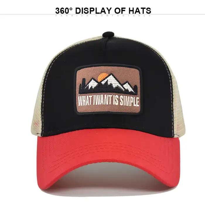 Casquette de baseball respirante en maille avec broderie