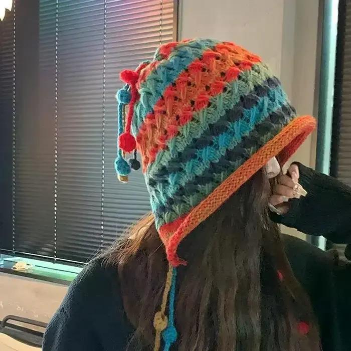 Chapeau rouge d'hiver pour femmes et filles