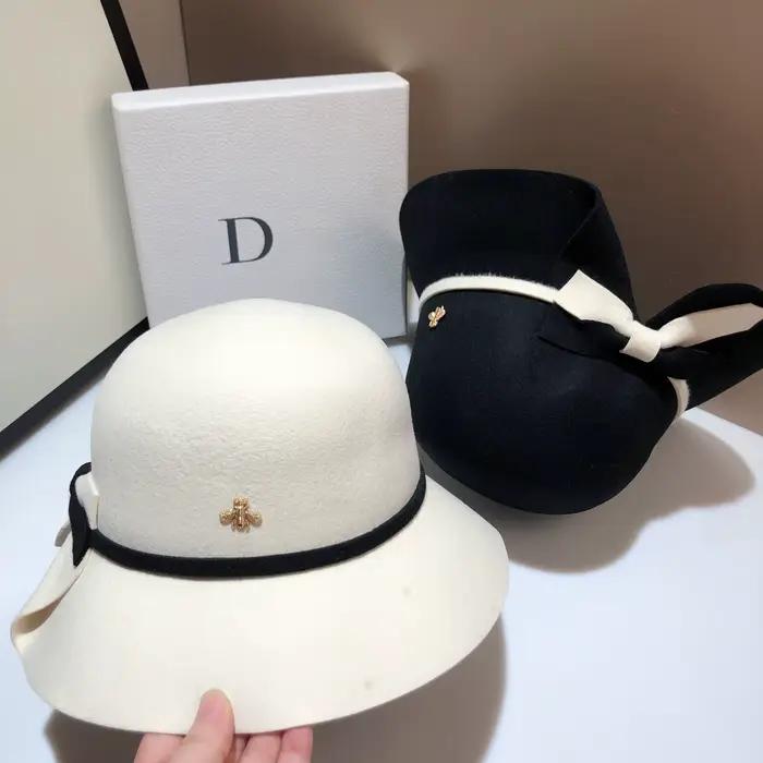 100% australien double face pure laine bassin chapeau étoile Sun Li même style haut-de-forme mode arc après fourche