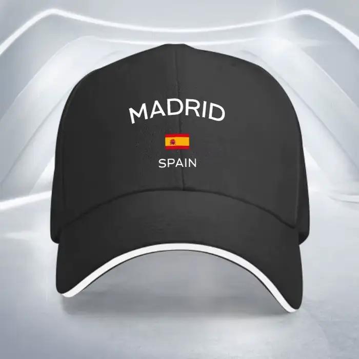 Casquette de baseball avec drapeau de Madrid