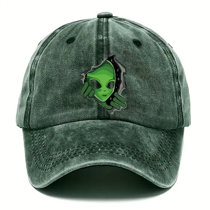 Casquette de baseball à motifs extraterrestres réglable pour hommes et femmes