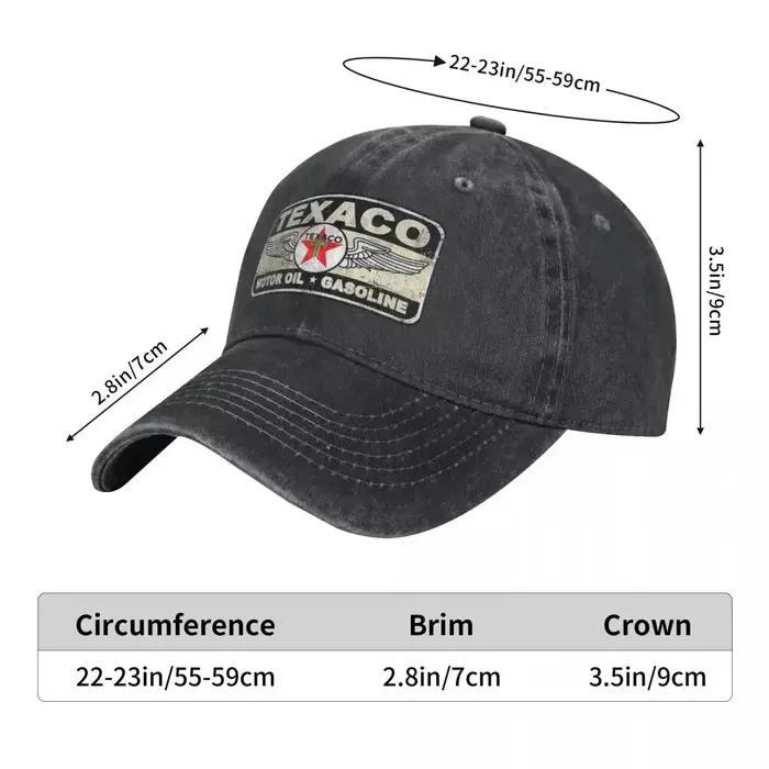 Texaco signe Denim casquette de Baseball Wotor huile hommes femmes imprimer Hip Hop chapeaux décontracté chasse Camping