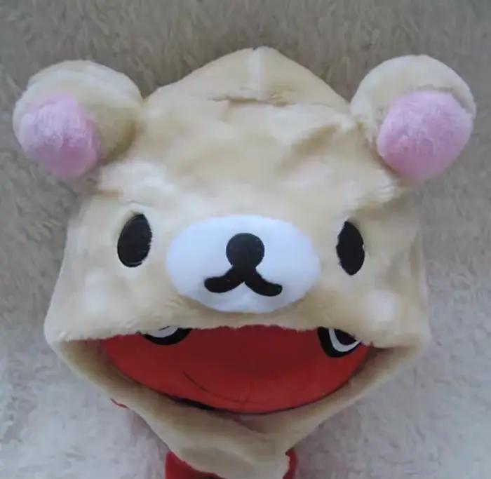 Rilakkuma Korilakkuma ours en peluche Ushanka chapeau Kawaii mignon
