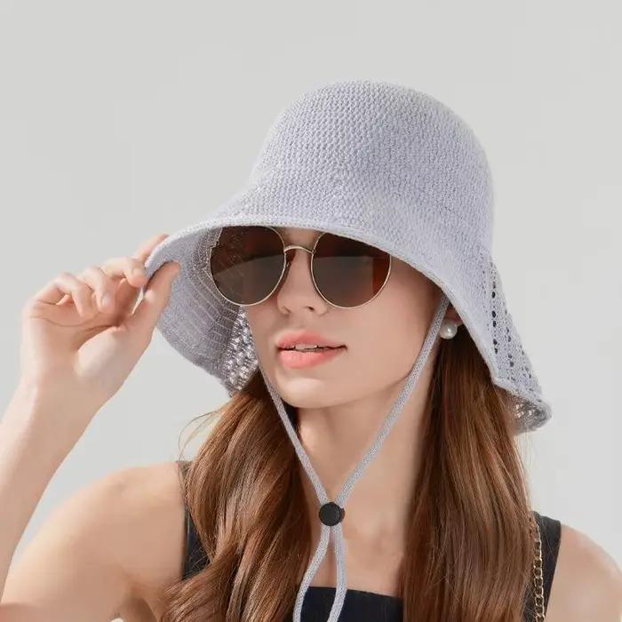 Chapeau de pêcheur ajouré tissé à la main
