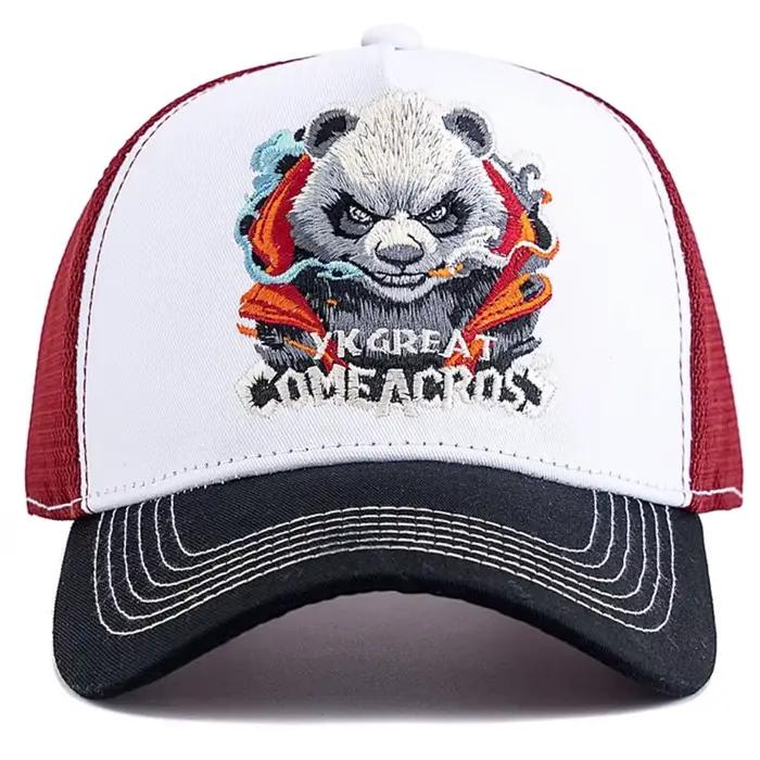 Casquette de baseball unisexe brodée Panda