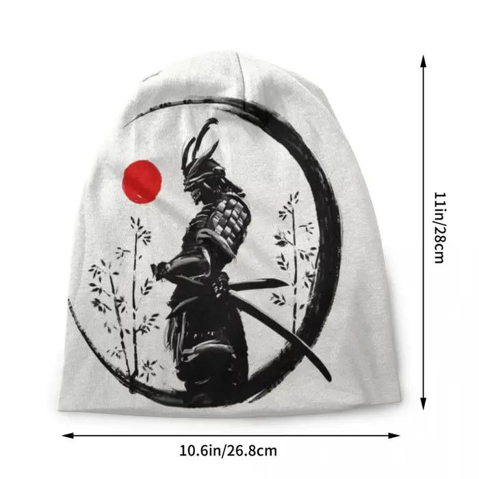 Personnalisé japonais samouraï guerrier Bonnet chapeaux Hip Hop tricot chapeau hommes femmes automne hiver chaud Katana Bushido Skullies bonnets casquettes