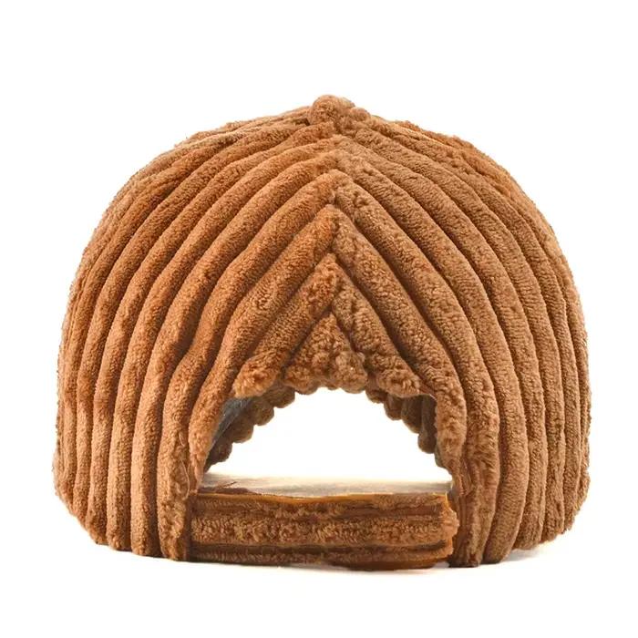 COKK – Casquette de Baseball en velours côtelé pour femme