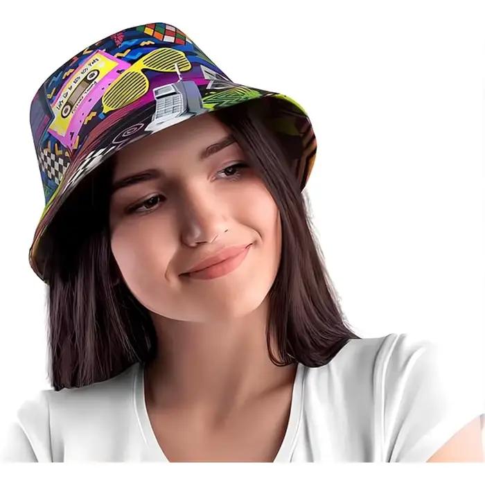 Chapeau bob rétro années 80 et 90, tenue de fête pour femmes et hommes