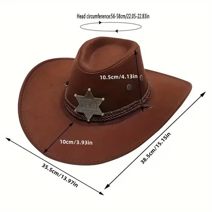 Chapeau de cowboy classique style western avec large bord