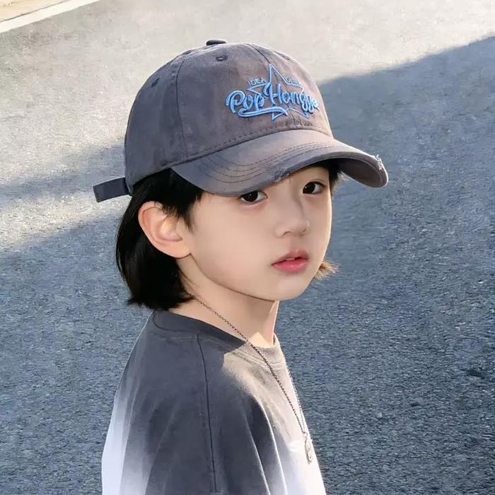Casquette de baseball brodée délavée pour enfants